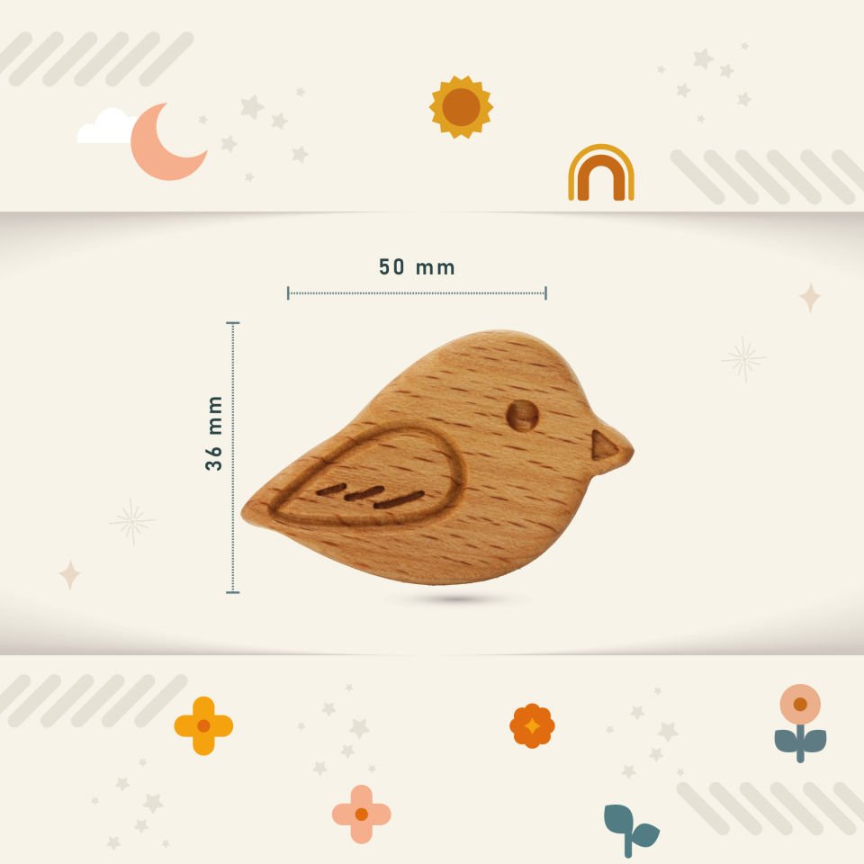 Kuş Desenli Bebek Çocuk Odası Ahşap Dolap Çekmece Kulpu